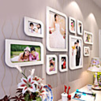 Weiß Aesthete Foto Wall Frame Collection - Satz von 10