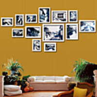 Weiß Foto Wall Frame Collection - Satz von 13