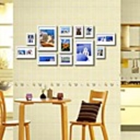 Weiß Foto Wall Frame Collection Set von 12