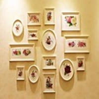 Weiß Foto Wall Frame Collection Set von 14