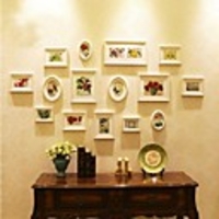 Weiß Foto Wall Frame Collection Set von 15