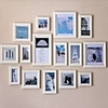 Weiß Foto Wall Frame Collection Set von 15