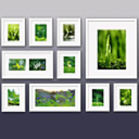 Weiß-Foto Wandrahmen Sammlung - von 10 gesetzt