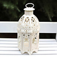 Weiß Hohle-heraus Schmiedearbeiten Kerzenhalter