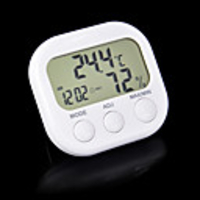 Weiß Indoor-Digital-Thermometer-Hygrometer Uhr
