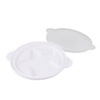 Weiß Kunststoff Pentagram Mikrowelle Gedämpfte Dämpfen Egg Tray Eggs Wilderer