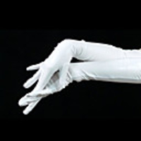 Weiß Latex Shorlder Handschuhe
