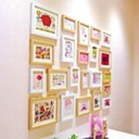 Weiß Natural Color Photo Frame Collection Set von 22