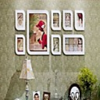 Weiß Photo Frame Collection,  Mixed Größe Photo Frame Collection Set von 8