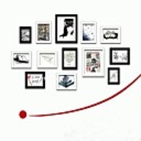 Weiß Schwarz Foto Wall Frame Collection Set von 13