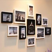 Weiß Schwarz gemischte Farbe Photo Frame Collection Set von 11