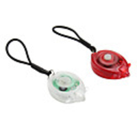 weiß und rot 2-Modus 18000mcd LED Schlüsselanhänger Taschenlampen (2-Pack,  2xcr2032)