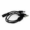 Weiblich bis 3 Male DC Power Splitter-Adapter-Kabel - Schwarz (35 cm)