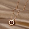 weibliche koreanische roségold titanstahl schlüsselbeinkette lebender schmuck römische digitale ringhalskette Lightinthebox