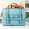 Weicai Damenmode Bow Dekorieren Einzel-Schulter-Umhängetasche (Light Blue)