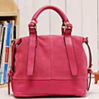 Weicai Damenmode Dull polnischen Tote / Crossbody-Tasche (Schwarz,  Blau,  Fuchsia)