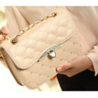 Weicai Damenmode Einzel-Schulter-Kette Umhängetasche (Rosa)