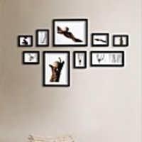 Weiße Farbe Photo Frame Collection Set von 9