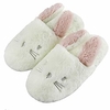 weiße Hasen Frauen Hausschuhe gemütliche Fleece Memory Foam Kaninchen Tier Plüsch Indoor Outdoor Haus Schuhe Geschenk für Damen Mädchen