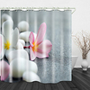 weiße Kiesel rosa Blumen Digitaldruck Duschvorhang Duschvorhänge Haken modernes Polyester neues Design Lightinthebox