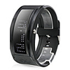weiße LED schwarzes Band Armbanduhr mit dem 10-Zeichen-Display