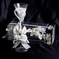 weiße Lilie Kerze cup