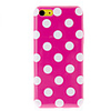 Weiße,  runde Dots TPU Soft Case mit Interior Matt Schutz für iPhone 5C (verschiedene Farben)