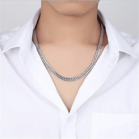 weiße synthetische Diamant Anhänger Halskette Kette Halskette Rolo Brief Punk trendige lässige / sportliche Mode Kupfer versilbert Silber 40 5 cm Halskette Schmuck 1 Stück zum Jubiläum Sport Straße Lightinthebox
