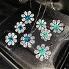 weiße Zirkonia Schmuck Set Ohrringe Set geometrische Blume Schneeflocke Krone künstlerische klassische trendige süße Mode Strass Ohrringe Schmuck Silber für Weihnachtsfeier Abend Geschenk formal Lightinthebox