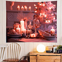 Weihnachten Weihnachtsmann Urlaub Party Wand Wandteppich Kunst Dekor Decke Vorhang Picknick Tischdecke Hängen Zuhause Schlafzimmer Wohnzimmer Wohnheim Dekoration Weihnachtsbaum Geschenk Kamin Lightinthebox