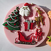 Weihnachtsbaum-Geschenk-Silikon Schokolade / Fondant / Zucker Mold