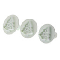 Weihnachtsbaum Shaped Ausstecher mit Plunger (3x)