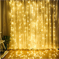 Weihnachtsdekor Fenster Vorhang Lichterkette 3x3m 300 LED 8 Beleuchtungsmodi Fernbedienung für Weihnachten Schlafzimmer Home Party Hochzeit Dekorieren Eiszapfen Lampen Lightinthebox
