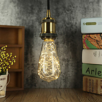 Weihnachtsdekoration Glühbirne 4pcs 1pcs st64 String Glühbirne Retro-Kunst-Design Edison-Stil Filament Kupferdraht Sternenhimmel Glühbirne warmweiß für Hausbar Lightinthebox