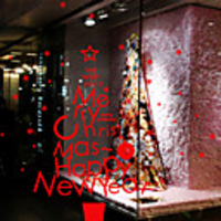 Weihnachtsdekoration Wandaufkleber Feiertagsverzierungen christmas song