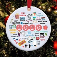 Weihnachtsdekorationen Clearance 2020 ein Jahr,  um Weihnachten Ornament Weihnachten Quarantäne Geschenk Weihnachtsbaum Anhänger Baum Dekoration Pandemie Ornament zu erinnern