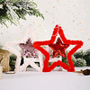 weihnachtsdekorationen flauschige pailletten fünfzackiger sternanhänger