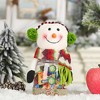 Weihnachtsdekorationen Leinenverpackung PVC transparente Süßigkeiten Glas Kinder Geschenkbox Snackglas