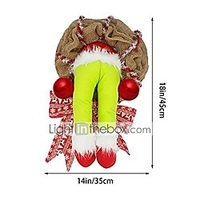 Weihnachtsdiebkranz für Haustür,  Weihnachtsfeiertag,  Innen- und Außeneinrichtung - er möchte Ihren Weihnachtsbaum stehlen!