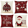 weihnachtsfeier dekoration weihnachtsgeschenk doppelseitige kissenbezug 4pc weiche dekorative quadratische kissenbezug kissenbezug kissenbezug für schlafzimmer wohnzimmer hochwertige Lightinthebox