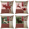 weihnachtsfeier doppelseitige kissenbezug 4pc weiche dekorative quadratische kissenbezug kissenbezug kissenbezug für schlafzimmer wohnzimmer hochwertige maschinenwaschbare innenkissen für sofa couch Lightinthebox