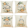 weihnachtsfeier doppelseitige kissenbezug 4pc weiche dekorative quadratische kissenbezug kissenbezug kissenbezug für schlafzimmer wohnzimmer hochwertige maschinenwaschbare innenkissen für sofa couch Lightinthebox