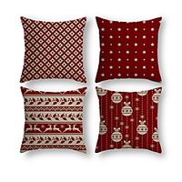 weihnachtsfeier doppelseitige kissenbezug 4pc weiche dekorative quadratische kissenbezug kissenbezug kissenbezug für schlafzimmer wohnzimmer hochwertige maschinenwaschbare innenkissen für sofa couch Lightinthebox