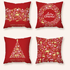 weihnachtsfeier kissenbezug 4pc kurz plüsch weich dekorativ quadratisch kissenbezug kissenbezug kissenbezug für sofa schlafzimmer 45 x 45 cm (18 x 18 zoll) hochwertige maschine waschbar Lightinthebox
