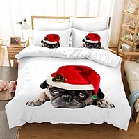 Weihnachtsgeschenk Home Textilien 3D-Druck Bettwäsche-Set Bettbezug-Set mit Kissenbezug 2 / 3pcs Schlafzimmer Bettbezug-Sets für Weihnachtsdekoration