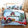 Weihnachtsgeschenkdruck 3-teiliges Bettbezug-Set Hotelbettwäsche-Sets Bettbezug mit weicher,  leichter Mikrofaser für die Weihnachtsdekoration (inklusive 1 Bettbezug und 1 oder 2 Kissenbezügen) Lightinthebox