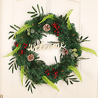 Weihnachtskranz 55cm Olivenzweig Tannennadeln gemischte Marke Haustür Wohnzimmer Dekoration Anhänger Lightinthebox