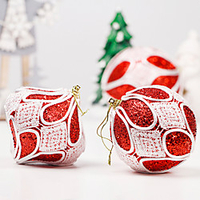 Weihnachtskugel Ornamente Stoff rot speziell geformte Weihnachtskugel Atmosphäre Dekoration Ornamente Anhänger Set Lightinthebox
