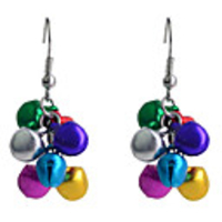 Weihnachtskugeln rhodiniert Kupfer Ohrringe