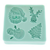 Weihnachtsmann Chocolate Candy Jelly 3d Silikonform Kuchen-Werkzeuge (1pcs)